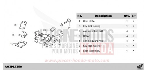 KIT,TOP BOX LOCK ADV750R de 2024